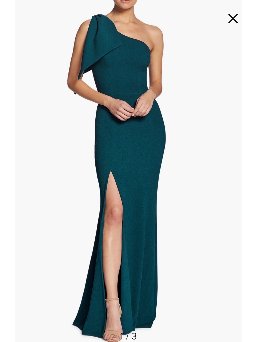 Dress The Population Georgina One-Shoulder Crepe Gown
